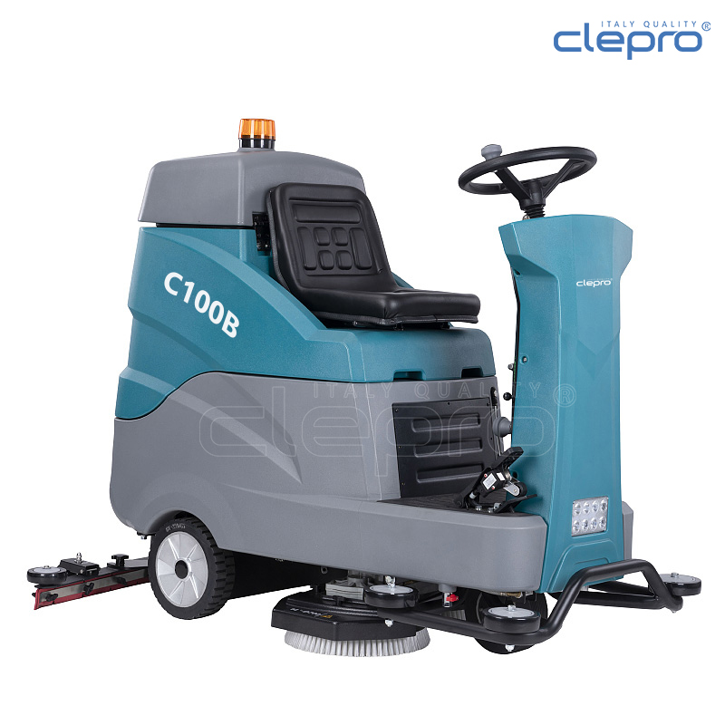 Máy chà sàn công nghiệp ngồi lái CLEPRO C100B (Dùng ắc quy) 0